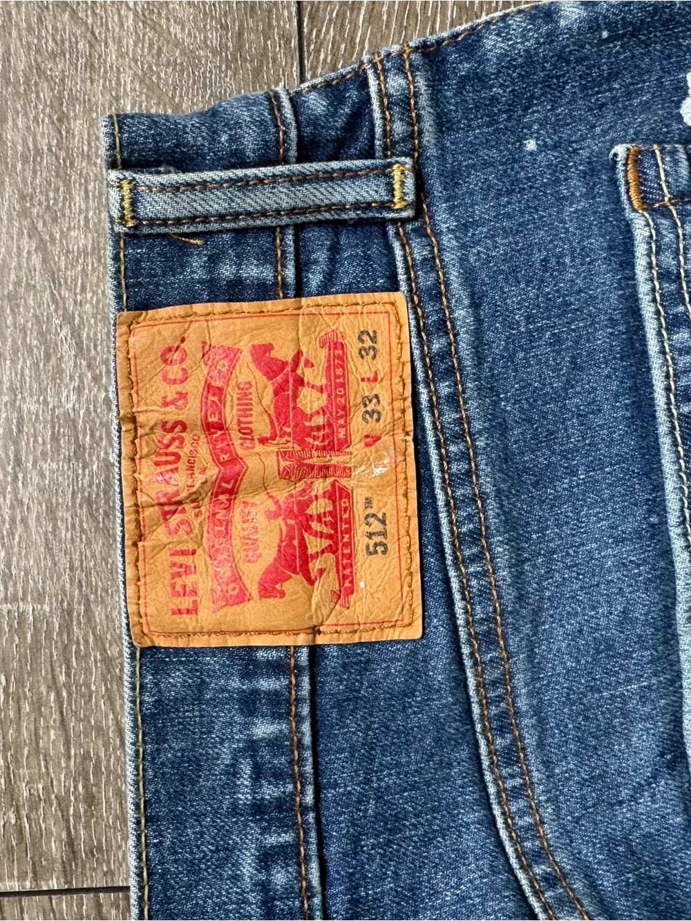 Levi's Slim Paint-Splatter Blue Skinny Jeans
